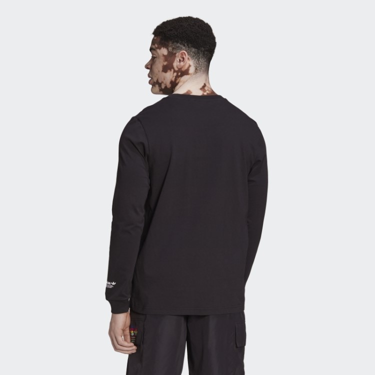 Camiseta Manga Longa Hyperreal Adidas Preta