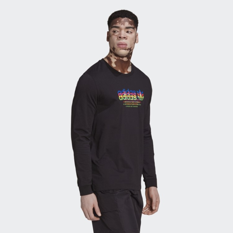 Camiseta Manga Longa Hyperreal Adidas Preta