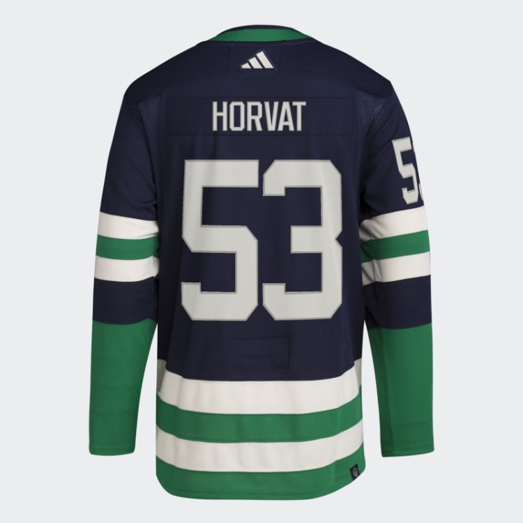 Camisa Canucks Horvat Autêntica Com Marca Retrô Reversa Adidas Navy 09 Ccm-sld