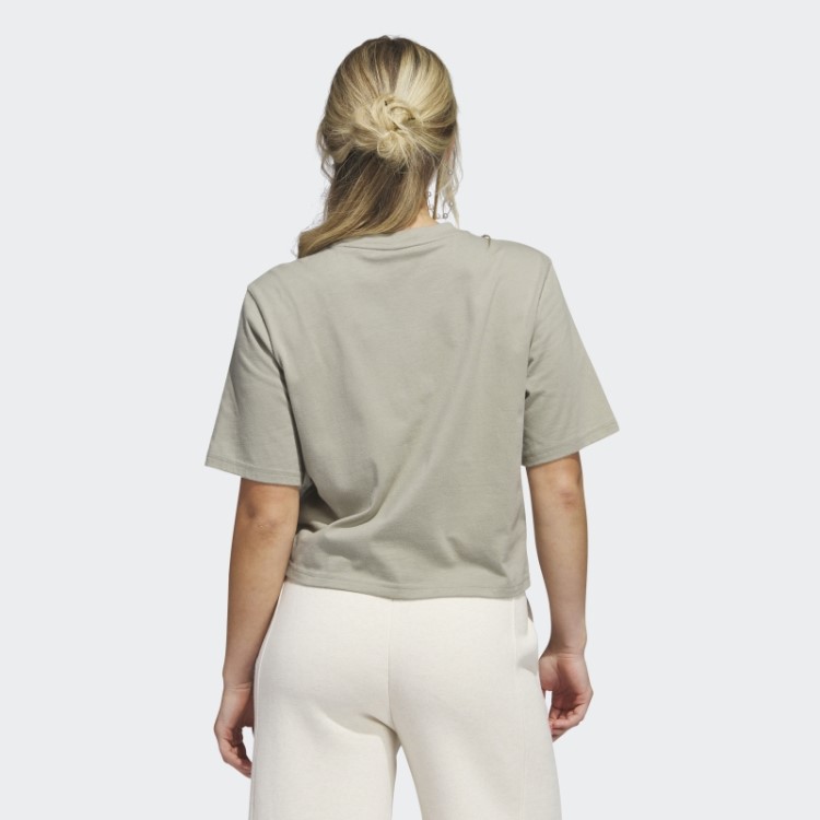 Camiseta Prateada Adidas New York Pigeon Crop Fashion