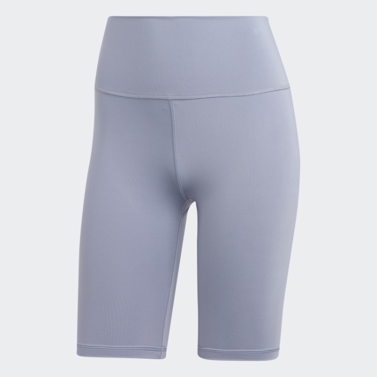 Leggings Curtas De Bicicleta De Treino Adidas Optime Violeta Prateado
