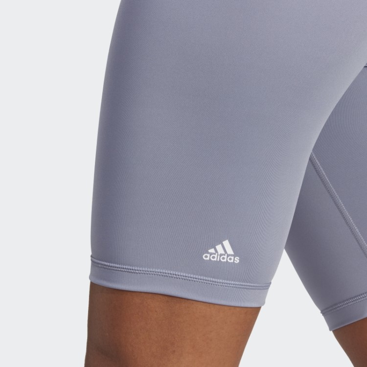 Leggings Curtas De Bicicleta De Treino Adidas Optime Violeta Prateado