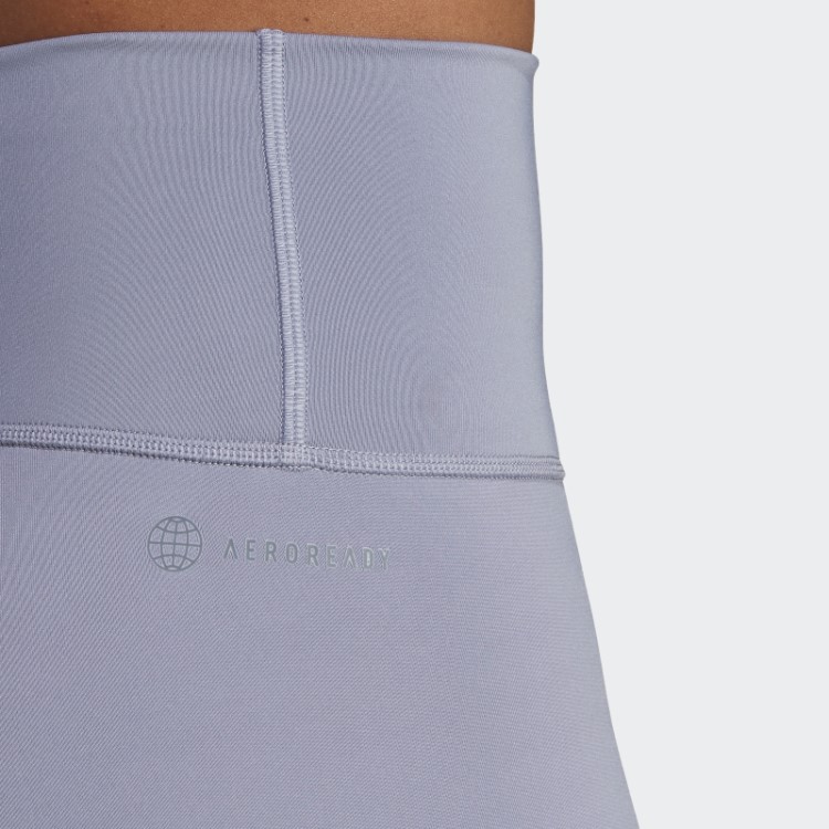 Leggings Curtas De Bicicleta De Treino Adidas Optime Violeta Prateado