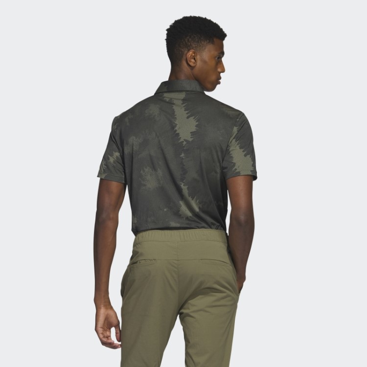 Camisa Pólo De Golfe De Malha Flor Adidas Olive