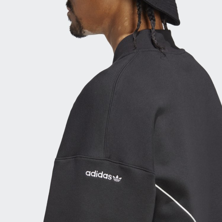 Moletom Preto Adidas Adicolor Arquivo Sazonal Com Meio Zíper