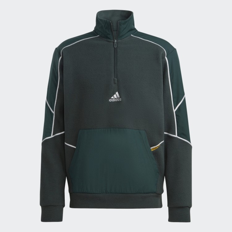 Blusa De Lã Polar Verde Adidas Essentials Reflete No Escuro