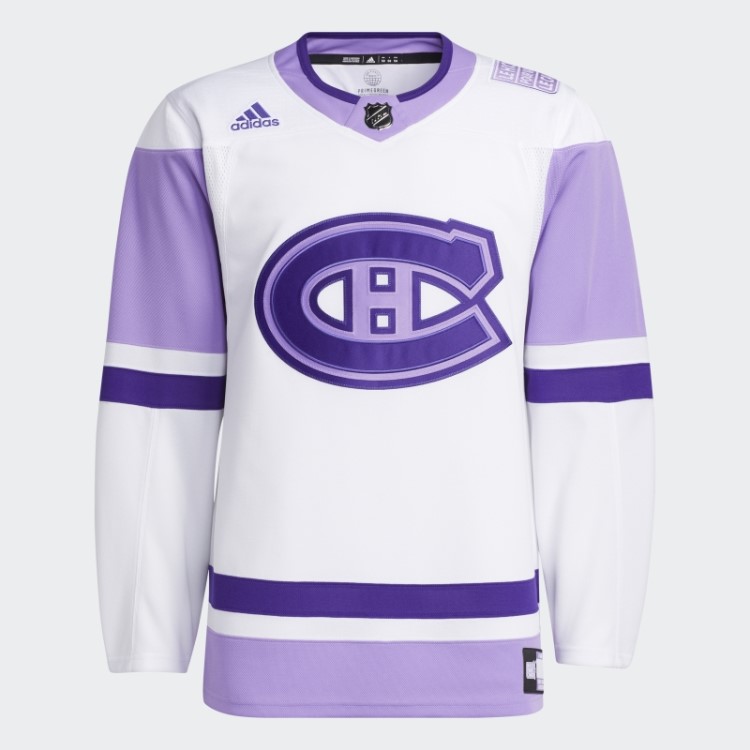 White Canadiens Camisa De Hóquei Luta Contra O Câncer Adidas