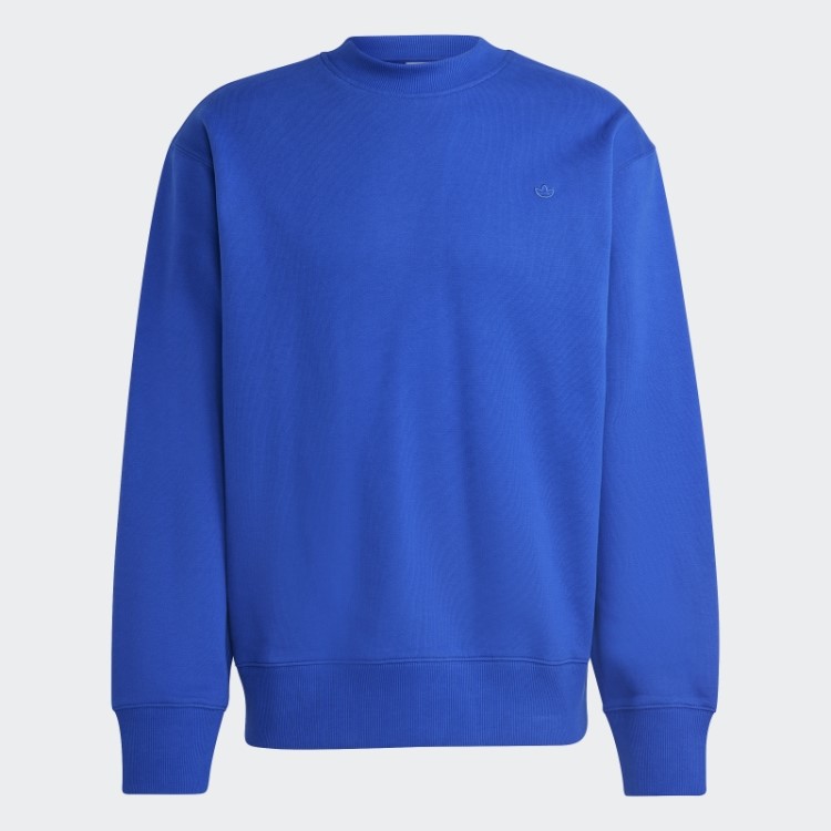 Moletom French Terry Azul Adidas Adicolor Contempo Crew