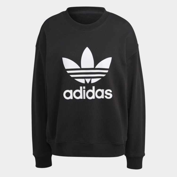Moletom Trifoil Crew Adidas Preto
