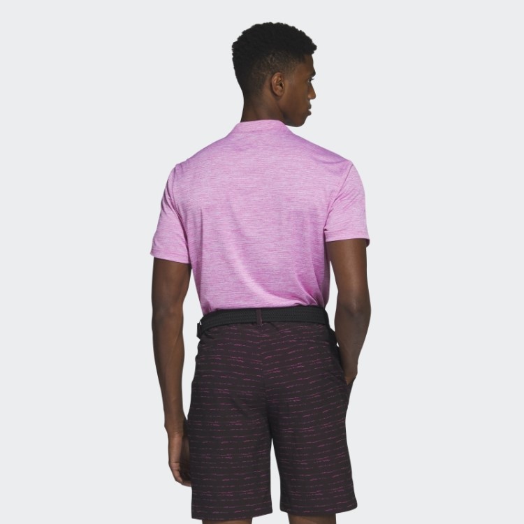 Camisa Polo Listrada Texturizada Adidas Fúcsia