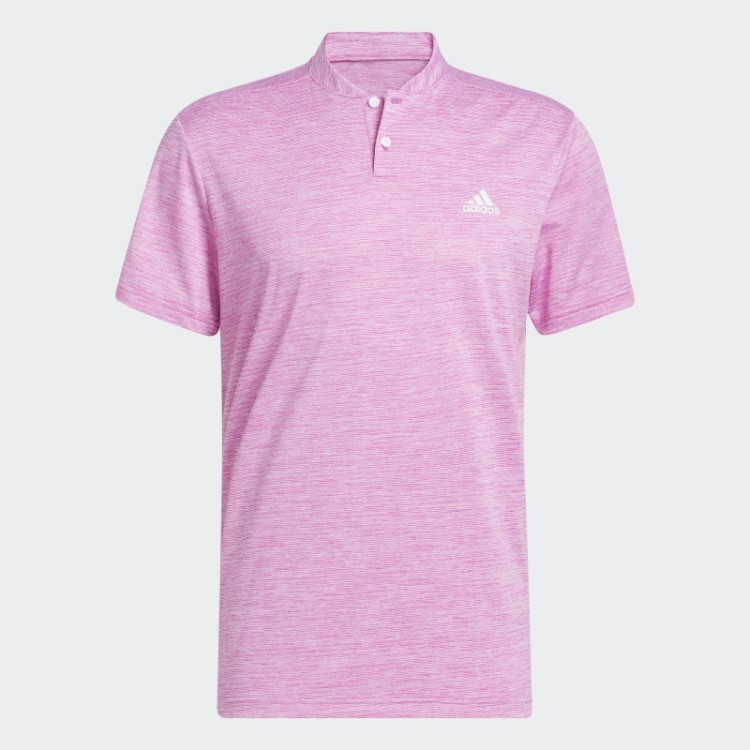 Camisa Polo Listrada Texturizada Adidas Fúcsia