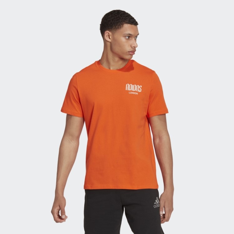 Camiseta Estampada Londres Laranja Adidas