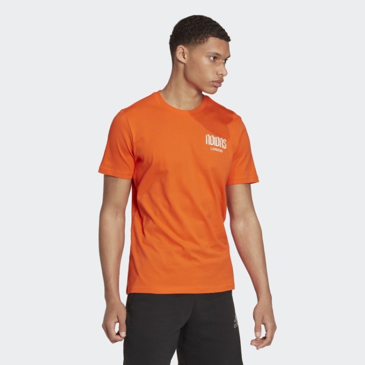 Camiseta Estampada Londres Laranja Adidas