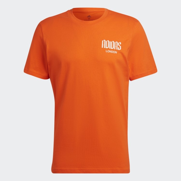 Camiseta Estampada Londres Laranja Adidas