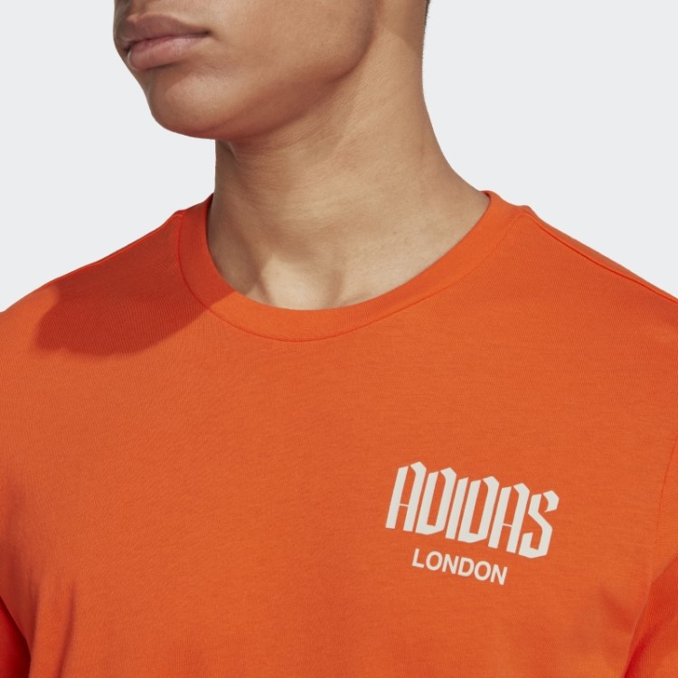 Camiseta Estampada Londres Laranja Adidas