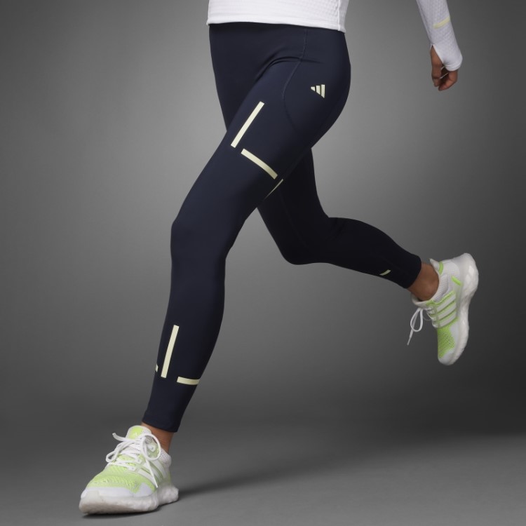 Legging De Corrida Longa Fast Impact Reflet At Night X-city Ink Adidas