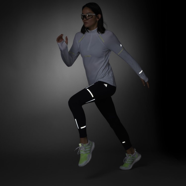 Leggings De Corrida De Corpo Inteiro Adidas Ink Fast Impact Reflect At Night X-city