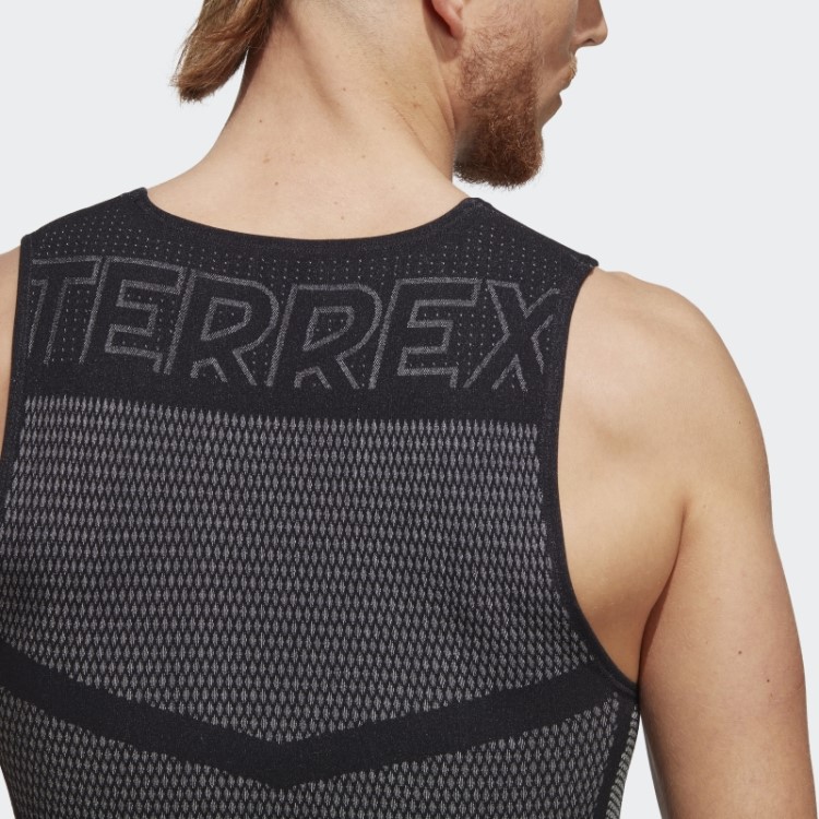 Regata Preta Terrex Drynamo Sem Manga Baselayer Adidas