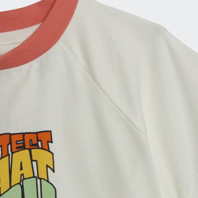 Camiseta Branca Adidas Com Estampa Gráfica