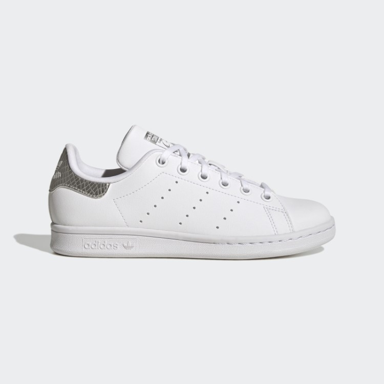 Elegantes Sapatos Adidas Stan Smith Prateados