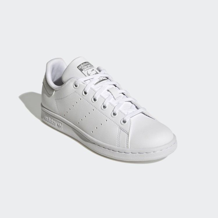 Elegantes Sapatos Adidas Stan Smith Prateados
