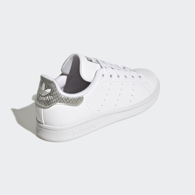 Elegantes Sapatos Adidas Stan Smith Prateados