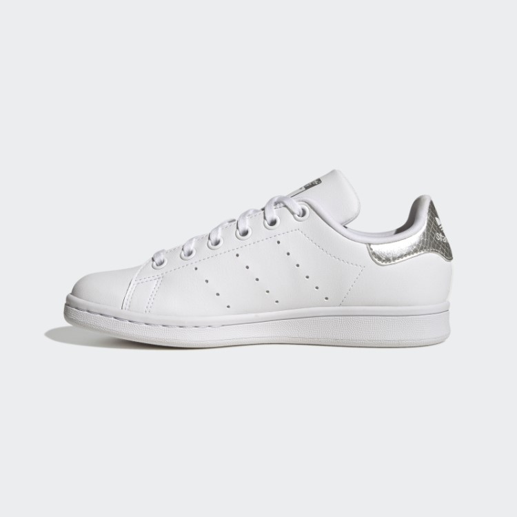 Elegantes Sapatos Adidas Stan Smith Prateados