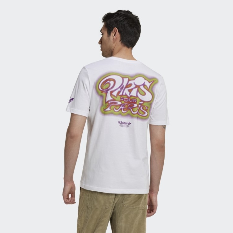 Camiseta Branca Fashion Adidas X Paris Basquete Paris Pour Paris