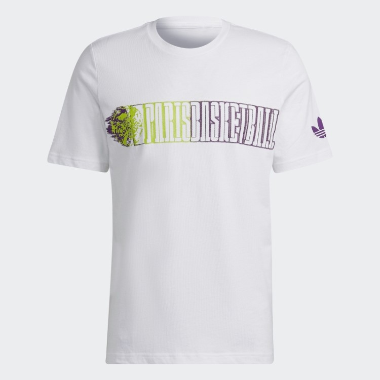 Camiseta Branca Fashion Adidas X Paris Basquete Paris Pour Paris