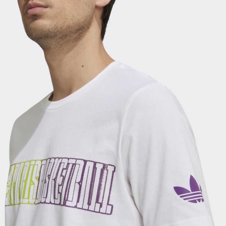 Camiseta Branca Fashion Adidas X Paris Basquete Paris Pour Paris