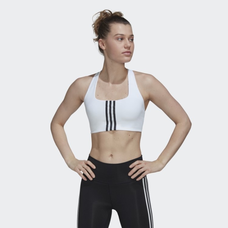 Sutiã De Treinamento De Suporte Médio Powerimpact Branco Adidas