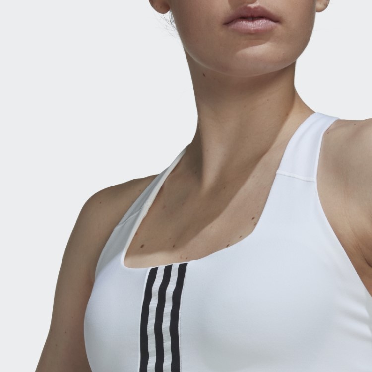 Sutiã De Treinamento De Suporte Médio Powerimpact Branco Adidas