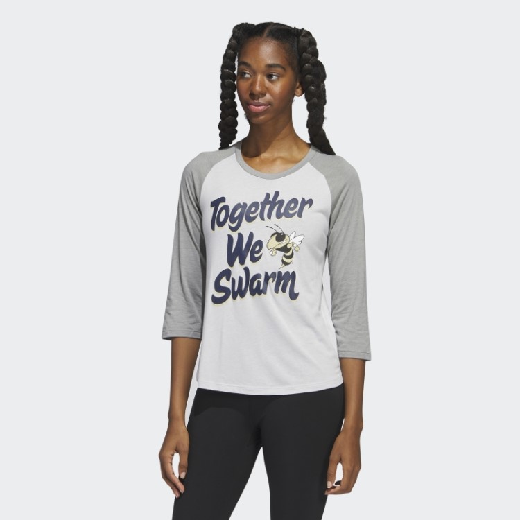 Ncaa-gat-716-2 Adidas Camiseta De Beisebol Manga 3/4