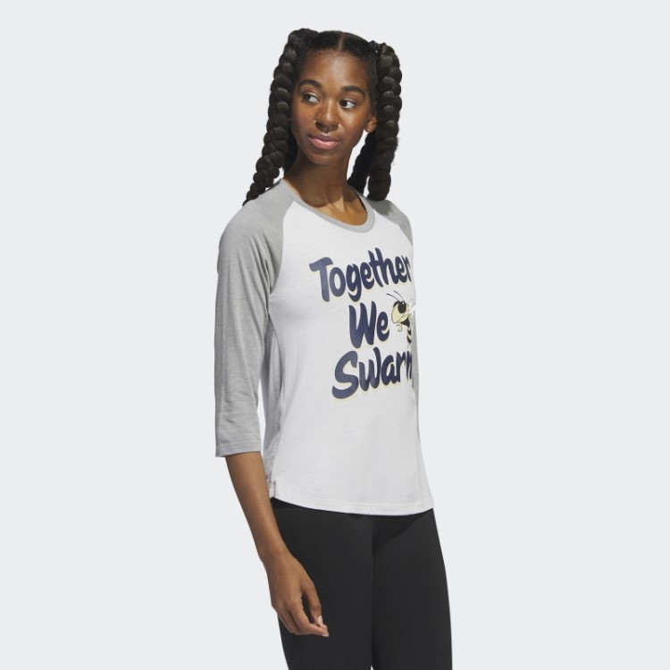 Ncaa-gat-716-2 Adidas Camiseta De Beisebol Manga 3/4