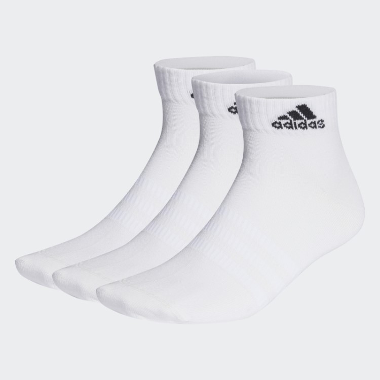 Meias Finas E Leves 3 Pares Branco Adidas