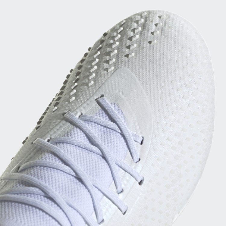Precisão Do Predador Branco.1 Chuteiras De Futebol De Solo Firme Adidas