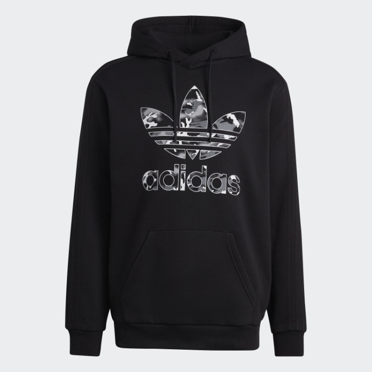 Moletom Preto Adidas Com Enchimento Camuflado