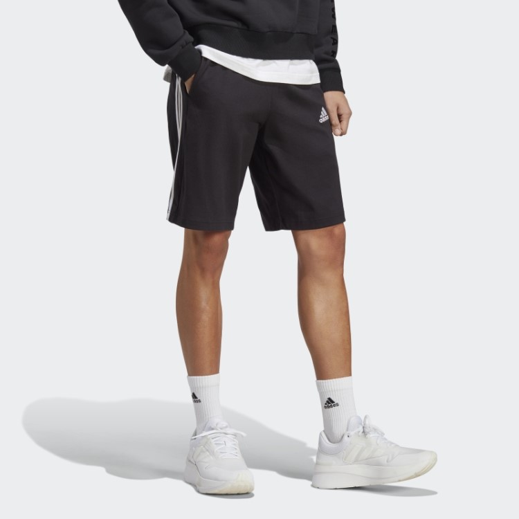 Shorts De Jérsei único Essencial Com As Três Listras Preto Adidas