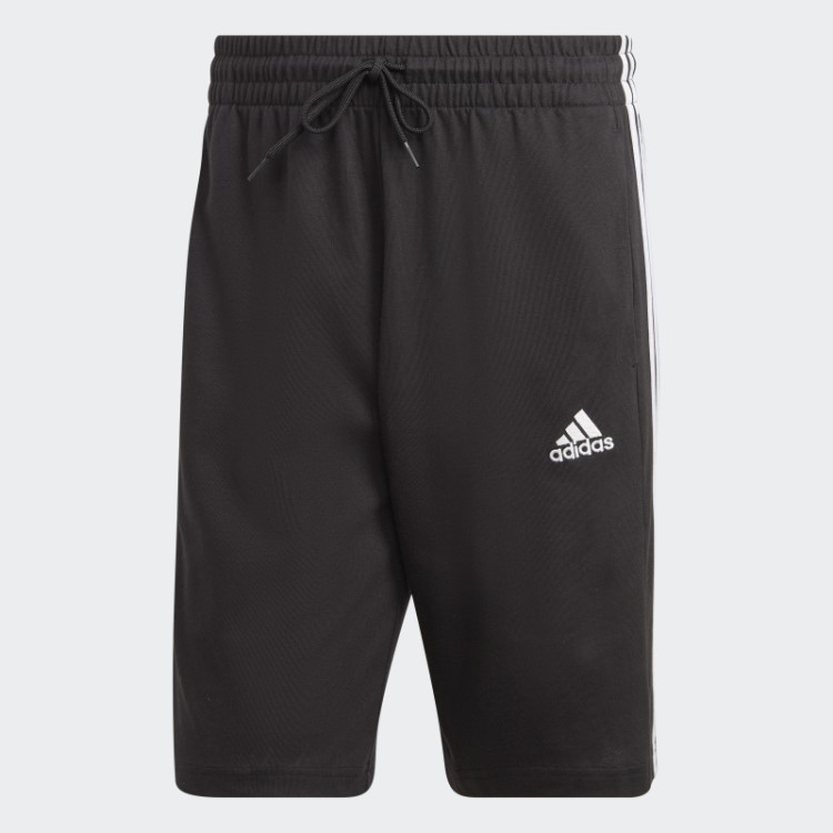 Shorts De Jérsei único Essencial Com As Três Listras Preto Adidas