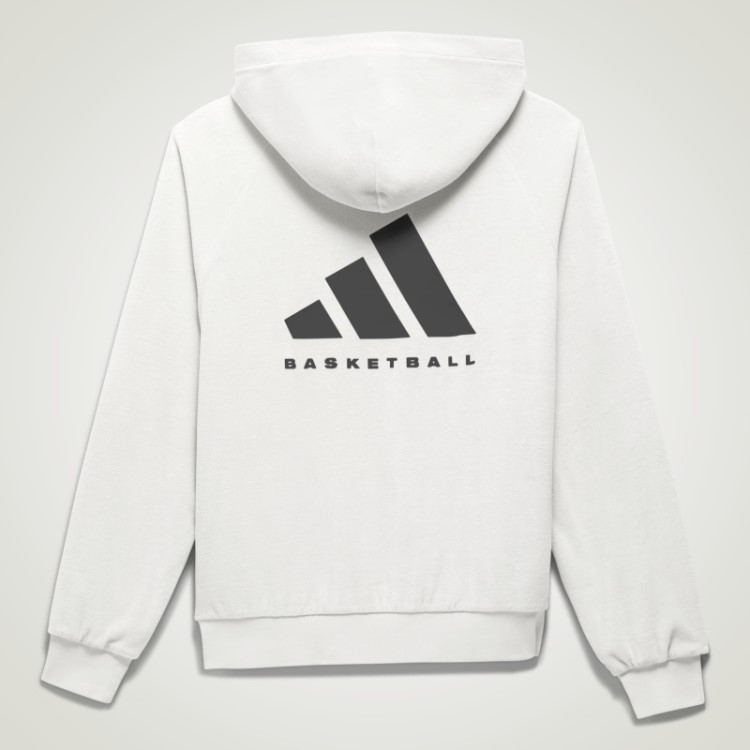 Moletom De Veludo De Basquete Adidas Branco (gênero Neutro)