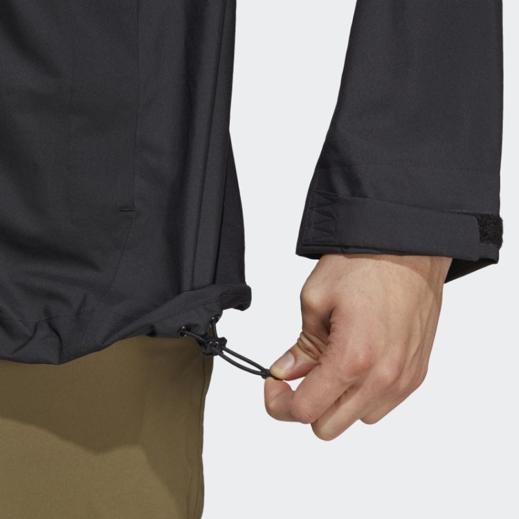 Jaqueta De Chuva De 2,5 Camadas Adidas Black Terrex Multi Rain.rdy
