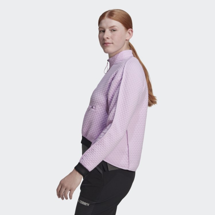 Lilás Adidas Terrex Caminhada 1/2 Zíper De Lã