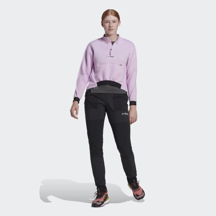 Lilás Adidas Terrex Caminhada 1/2 Zíper De Lã