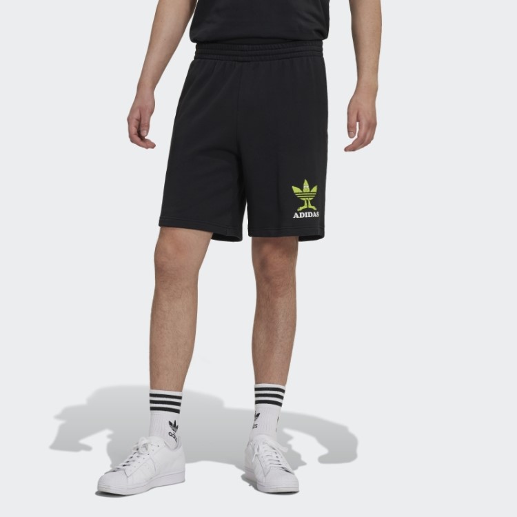 Shorts Divertidos Gráficos Adidas Preto