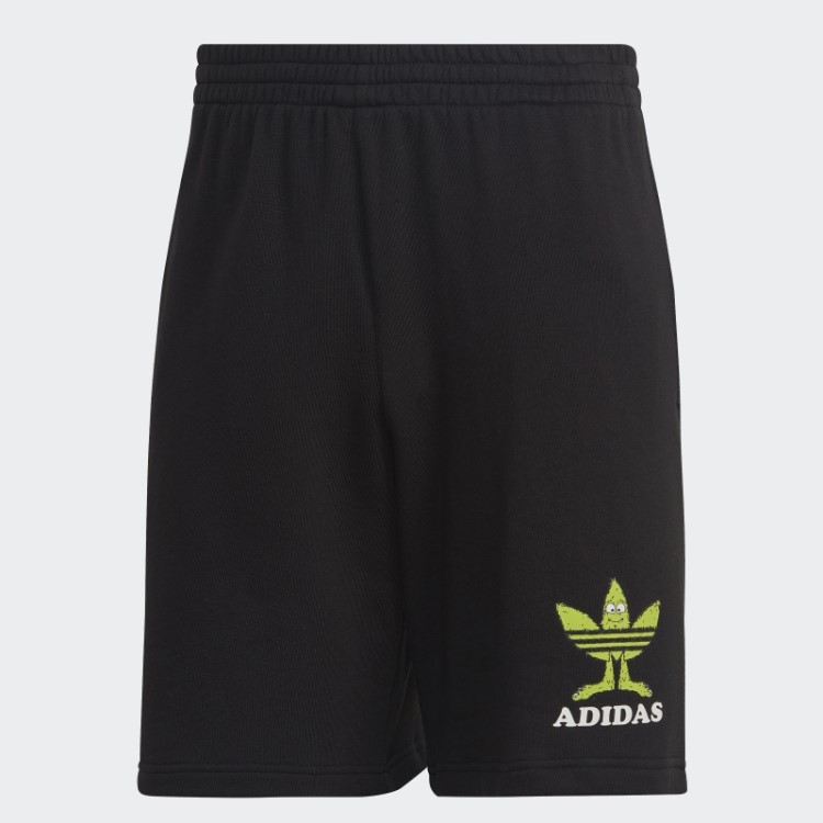 Shorts Divertidos Gráficos Adidas Preto