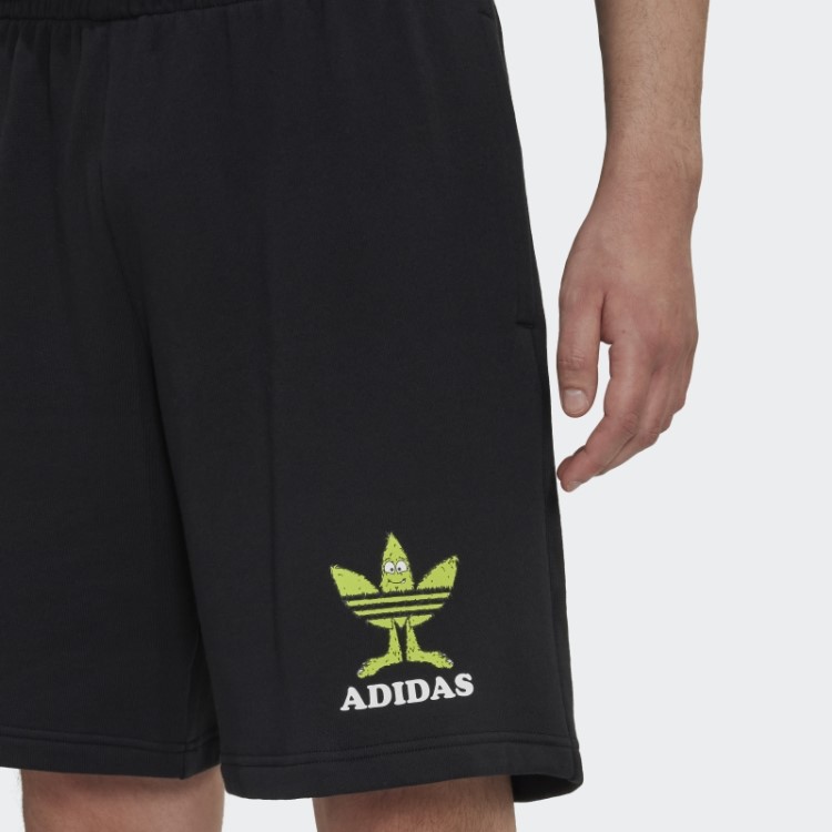 Shorts Divertidos Gráficos Adidas Preto