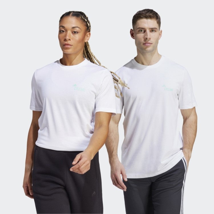 Camiseta Com Estampa De Ciclismo (gênero Neutro) Adidas Branca