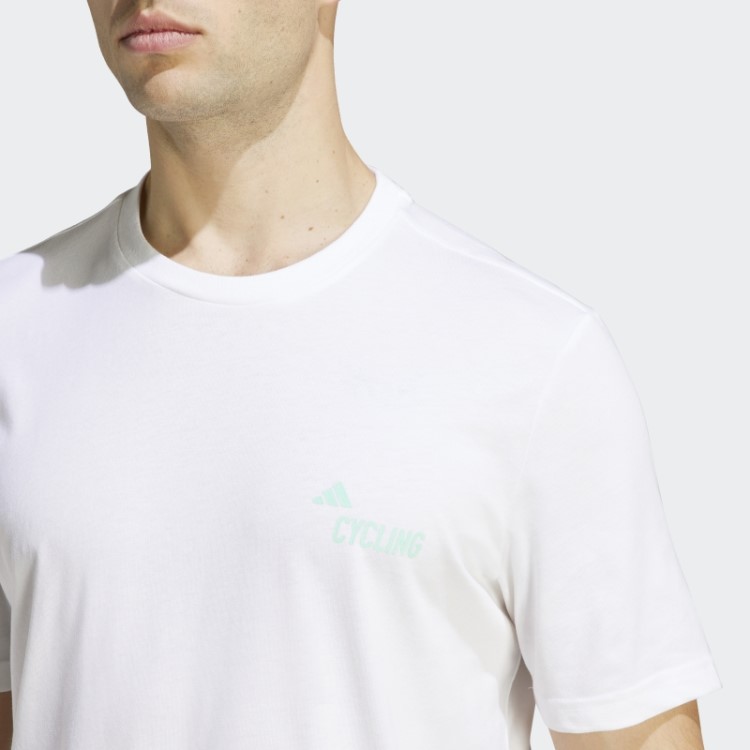 Camiseta Com Estampa De Ciclismo Adidas (gênero Neutro) Branca