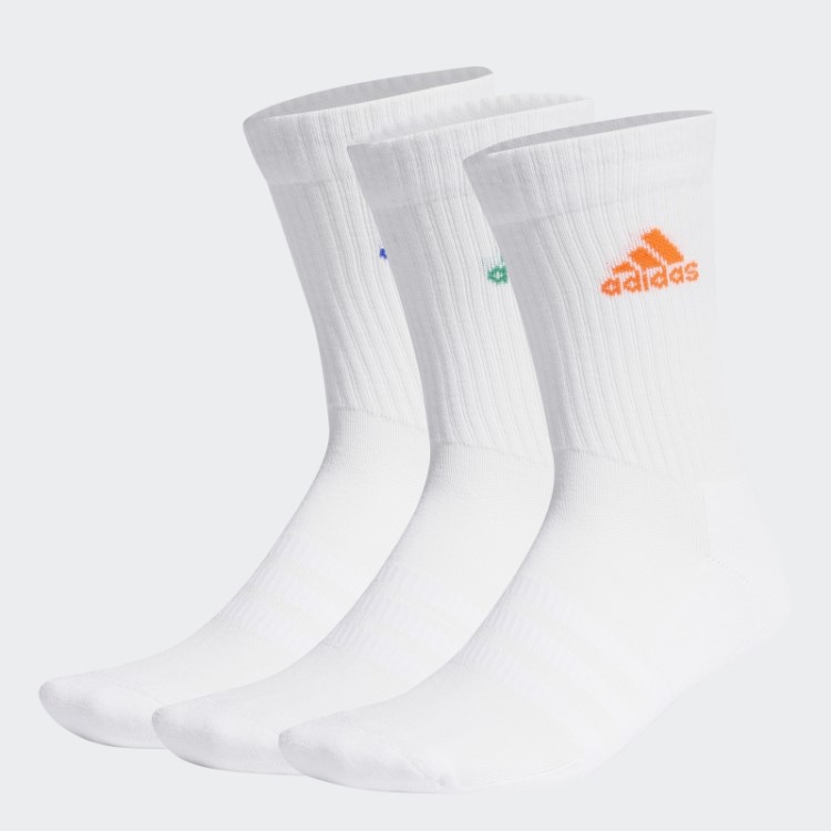 Adidas Meias Acolchoadas Da Tripulação 3 Pares Vermelho