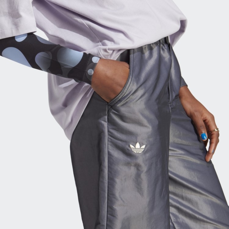 Adidas Calça De Treino De Perna Larga Preta